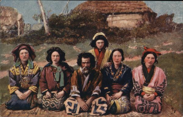Group of Ainos (Ainu) Japan