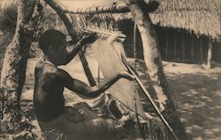 A Lulua Weaver Congo Africa Postcard Postcard Postcard