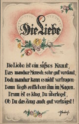 "Die Liebe ist ein süßes Kraut" (love as a herbal plant) Germany Postcard Postcard Postcard