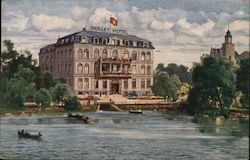 Photo of Dölle's Hotel taken from the sea Postcard