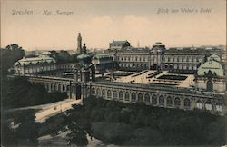 View from Weber's Hotel to the King's Kennel Dresden, Germany Postcard Postcard Postcard