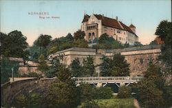 Nürnberg Burg von Westen Postcard