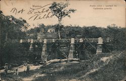Manáos - Ponte sobre o Igarapé da Cachoeira grande Postcard