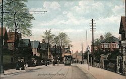 Burton Road - Trolleybus Derby, England Postcard Postcard Postcard