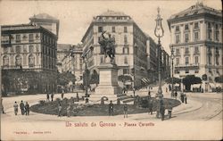 Un saluto da Genoua - Plazza Corvetto Postcard