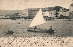 Boating on Traunsee Lake Postcard