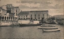Landing Wharf and Customhouse, Ponta Delgada, São Miguel Azores, Portugal Postcard Postcard Postcard