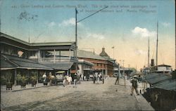 Union Landing and Custom House Wharf Postcard