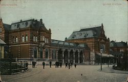 Hoofdstation - Main Railway Station Postcard