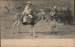 Indios with donkey Postcard