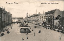 Gruss aus Berlin Schlossplatz und Begasbrunnen Postcard