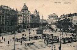 Dresden - Postplatz Postcard