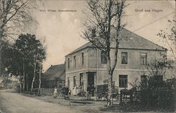 Willi Wiese, Geschaftshau Gruss aus Hagen Postcard