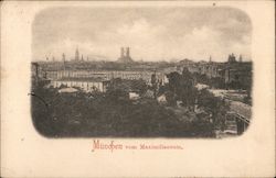 München vom Maximilianeum Postcard