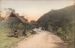 Takao Village, Rickshaw Postcard