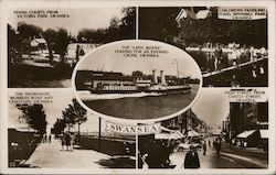 Swansea sights of the era Postcard