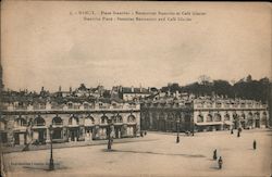 Stanislas Place - Restaurant and Cafe Glacier Postcard