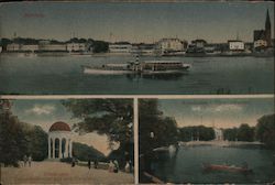 Various views: Aussichtstempel and Kursaalweiher Postcard