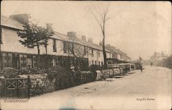Street view of Summercourt, Cornwall Postcard