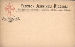 Pension Jennings Riccioli, Lungarno delle Grazie Postcard