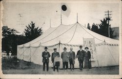 Band Outside Circus Tent Postcard