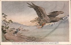 Legend of Oyama - Baby Carried Away by Eagle Postcard