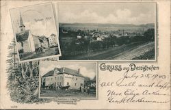 Views of the town of Dettighofen, Germany Postcard
