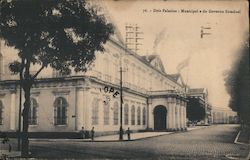 Dois Palacios: Municipal e do Governo Estadual Postcard