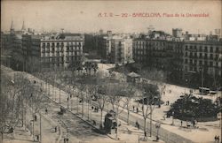 Plaza de la Universidad Barcelona, Spain Postcard Postcard Postcard