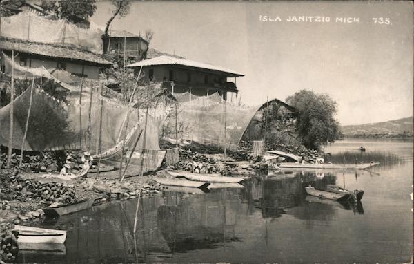 Butterfly Island - Fishing Nets and Boats Janitzio Island Michigan Mexico