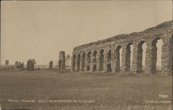 Remains of the Claudian Aqueduct Rome Italy
