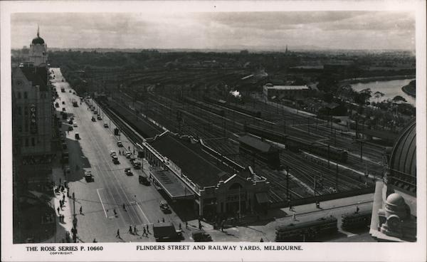 Flinders Street and Railway Yards Melbourne Australia