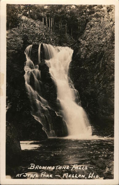 Brownstone Falls - at state park Mellen Wisconsin