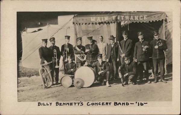 Billy Bennett's Concert Band 1916 Performers & Groups
