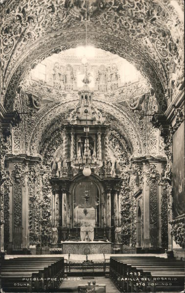 Chapel of the Rosario Interior Puebla Mexico