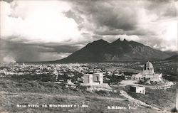 Vista de Monterrey, Cerro de la Silla, Palacio del Obispado Postcard