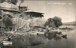 Butterfly Island - Fishing Nets and Boats Postcard