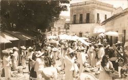 Busy Market in Taxco Postcard
