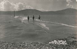 Pier - Kids Playing in Lake Chapala Postcard