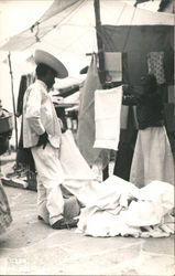 Fabric Seller Postcard