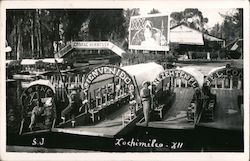 Trajinera Boats at Xochimilco Postcard