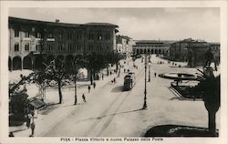 Piazza Vittorio e nuovo Palazzo delle Poste Pisa, Italy Postcard Postcard Postcard