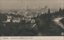 FIRENZE, Panorama da Monte alle Croei. Postcard