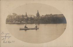 Boating trip on the Nictaux River in Nova Scotia Postcard