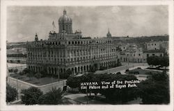 HAVANA View of the Presidential Palace and Zayas Park Postcard