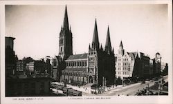 Cathedral Corner, Melbourne Postcard