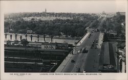 Looking Over Prince's Bridge & the Yarra Melbourne, Australia Postcard Postcard Postcard