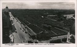 Flinders Street and Railway Yards Melbourne, Australia Postcard Postcard Postcard