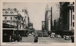 Swanston Street Melbourne, Australia Postcard Postcard Postcard