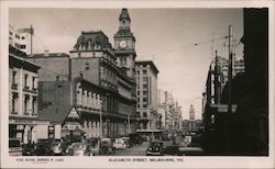 Elizabeth Street Melbourne, Australia Postcard Postcard Postcard